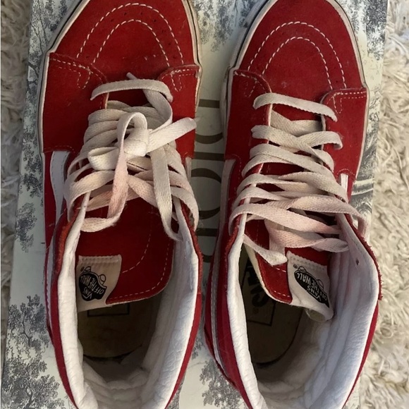 VANS SK8-HI Top Suede Skate Athletic Shoes Racing Red Men's Size 6.5Women's 7.5 - Picture 8 of 8